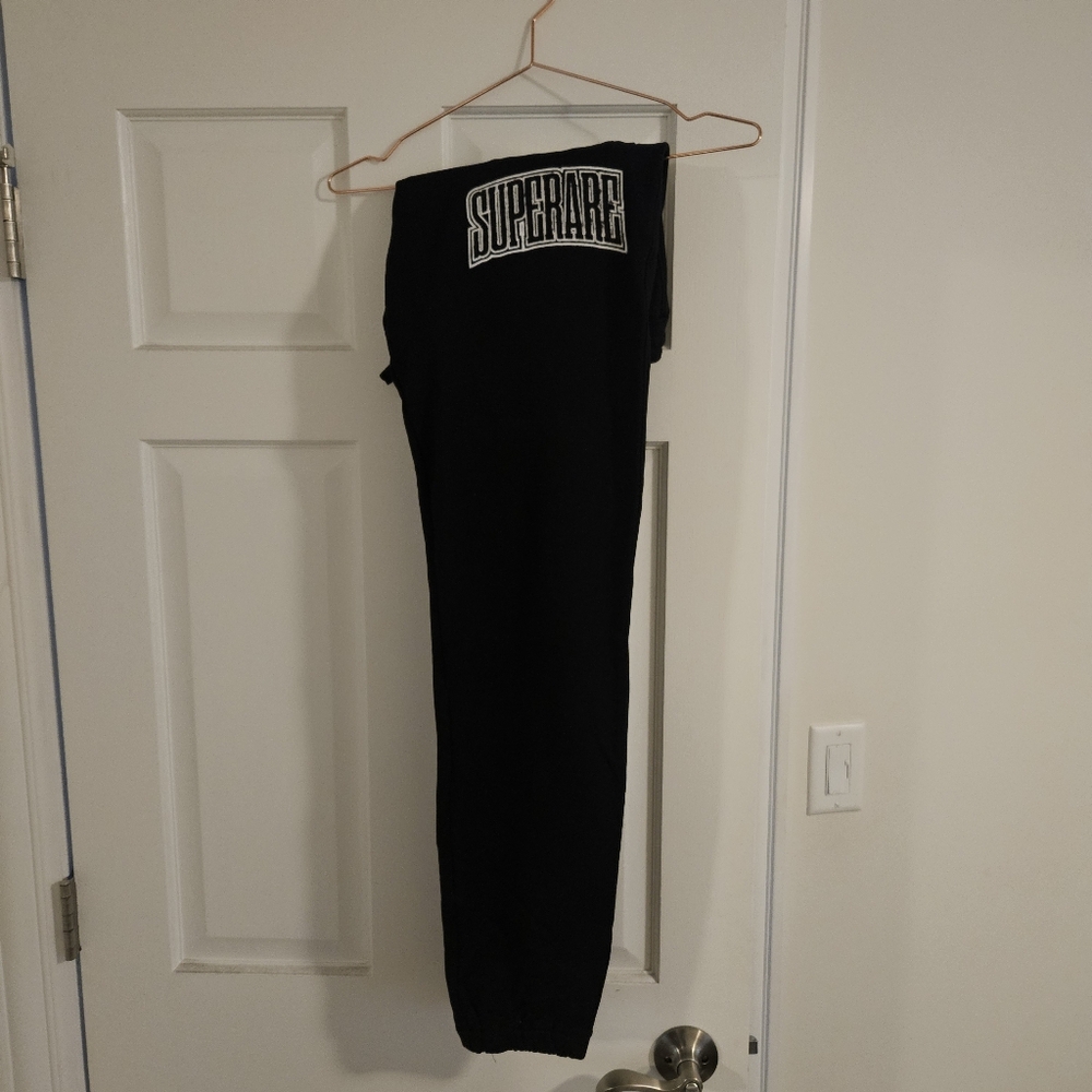 Superare Black Sweatpants Joggers Sie L